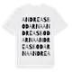 White t-shirt med Andreasbodarna ordlek t-shirt