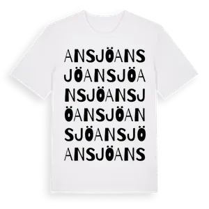 Ansjö ordlek t-shirt – ekologisk bomull t-shirt från Pinshirt