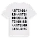 White t-shirt med Antebodarna ordlek t-shirt