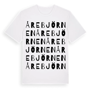 Åre Björnen ordlek t-shirt – ekologisk bomull t-shirt från Pinshirt