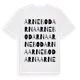White t-shirt med Arnebodarna ordlek t-shirt