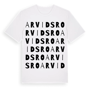 Arvidsro ordlek t-shirt – ekologisk bomull t-shirt från Pinshirt