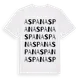 White t-shirt med Aspan ordlek t-shirt