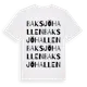 White t-shirt med Baksjöhallen ordlek t-shirt