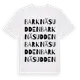 White t-shirt med Barknäsudden ordlek t-shirt