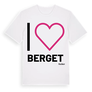 Jag älskar Berget t-shirt stort tryck – ekologisk bomull t-shirt från Pinshirt