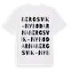 White t-shirt med Bergsvik-Nybodarna ordlek t-shirt