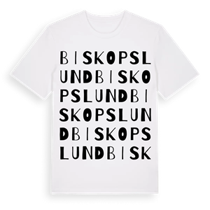 Biskopslund ordlek t-shirt – ekologisk bomull t-shirt från Pinshirt