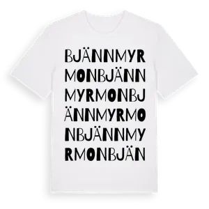 Bjännmyrmon ordlek t-shirt – ekologisk bomull t-shirt från Pinshirt