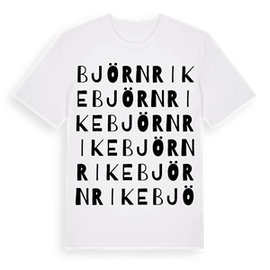 Björnrike ordlek t-shirt – ekologisk bomull t-shirt från Pinshirt