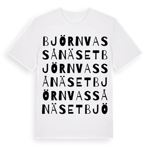 Björnvassånäset ordlek t-shirt – ekologisk bomull t-shirt från Pinshirt