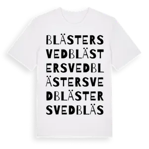 Blästersved ordlek t-shirt – ekologisk bomull t-shirt från Pinshirt