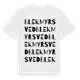 White t-shirt med Blekmyrsved ordlek t-shirt