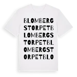 Blombergstorpet ordlek t-shirt – ekologisk bomull t-shirt från Pinshirt