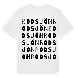Bodsjön ordlek t-shirt – ekologisk bomull t-shirt från Pinshirt