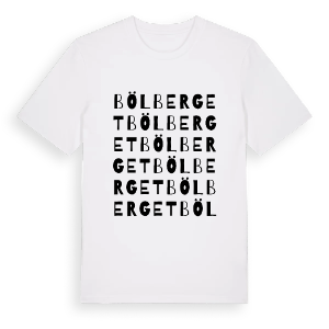 Bölberget ordlek t-shirt – ekologisk bomull t-shirt från Pinshirt