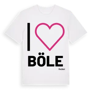 Jag älskar Böle t-shirt stort tryck – ekologisk bomull t-shirt från Pinshirt