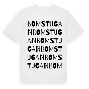 Bomstugan ordlek t-shirt – ekologisk bomull t-shirt från Pinshirt