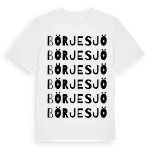 Börjesjö ordlek t-shirt – ekologisk bomull t-shirt från Pinshirt