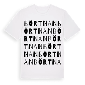 Börtnan ordlek t-shirt – ekologisk bomull t-shirt från Pinshirt