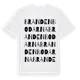 White t-shirt med Brandenbodarna ordlek t-shirt