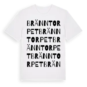 Bränntorpet ordlek t-shirt – ekologisk bomull t-shirt från Pinshirt
