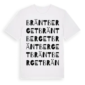 Bräntberget ordlek t-shirt – ekologisk bomull t-shirt från Pinshirt