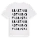 White t-shirt med Brasta ordlek t-shirt