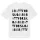 White t-shirt med Brattforskojan ordlek t-shirt