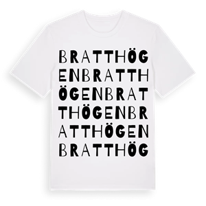 Bratthögen ordlek t-shirt – ekologisk bomull t-shirt från Pinshirt