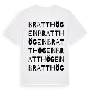 Bratthögen ordlek t-shirt – ekologisk bomull t-shirt från Pinshirt