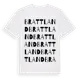White t-shirt med Brattland ordlek t-shirt