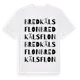 White t-shirt med Bredkälsflon ordlek t-shirt
