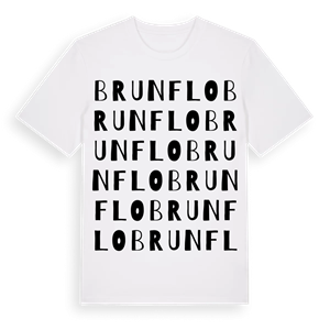 Brunflo ordlek t-shirt – ekologisk bomull t-shirt från Pinshirt