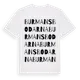 White t-shirt med Burmansbodarna ordlek t-shirt