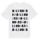 White t-shirt med Dalbodarna ordlek t-shirt