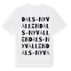 White t-shirt med Dals-Nyvallen ordlek t-shirt