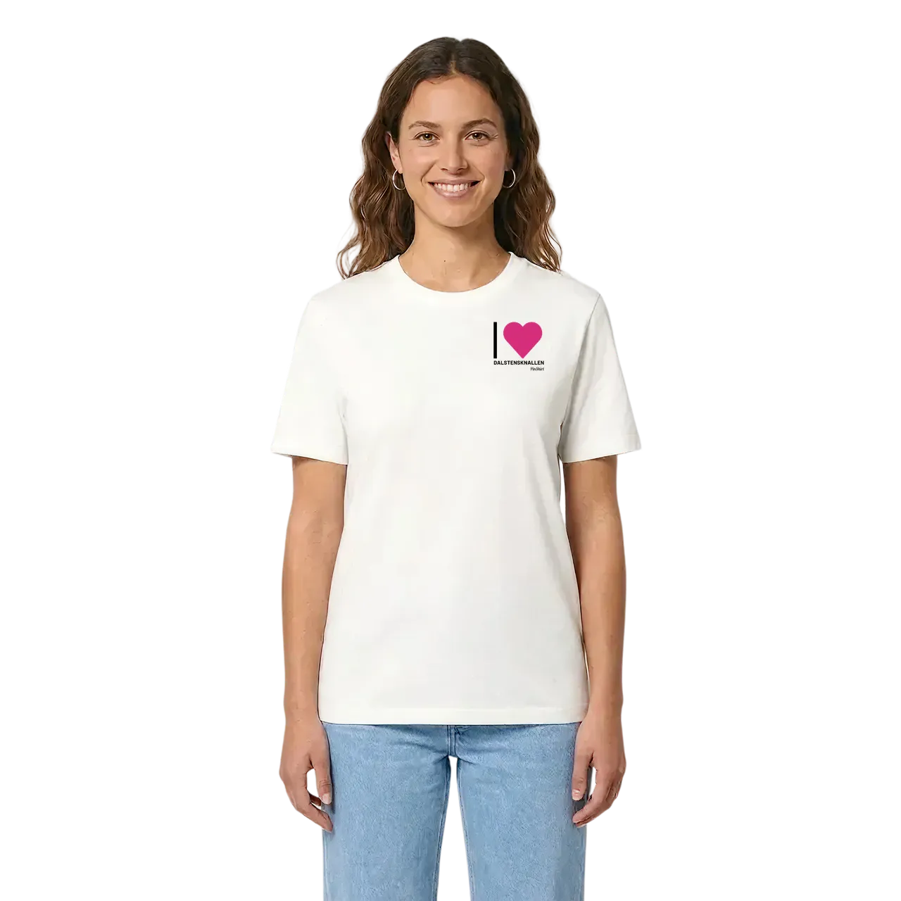 Jag älskar Dalstensknallen t-shirt litet tryck i miljö