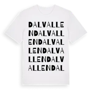 Dalvallen ordlek t-shirt – ekologisk bomull t-shirt från Pinshirt