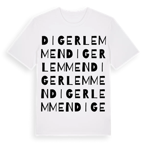 Digerlemmen ordlek t-shirt – ekologisk bomull t-shirt från Pinshirt