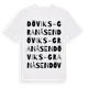 White t-shirt med Döviks-Granåsen ordlek t-shirt
