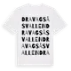 White t-shirt med Dravagsåsvallen ordlek t-shirt