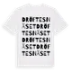 White t-shirt med Dröftesnäset ordlek t-shirt
