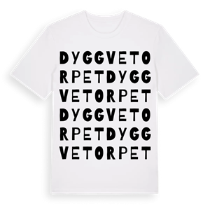 Dyggvetorpet ordlek t-shirt – ekologisk bomull t-shirt från Pinshirt