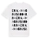 White t-shirt med Erik-Magnusbodarna ordlek t-shirt