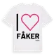 White t-shirt med Jag älskar Fåker t-shirt stort tryck