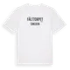 White t-shirt med Fälttorpet i Sverige t-shirt