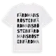 White t-shirt med Färdmansrösten ordlek t-shirt
