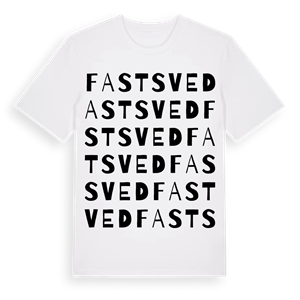 Fastsved ordlek t-shirt – ekologisk bomull t-shirt från Pinshirt