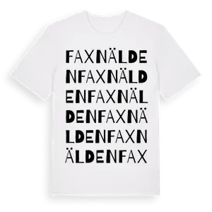 Faxnälden ordlek t-shirt – ekologisk bomull t-shirt från Pinshirt